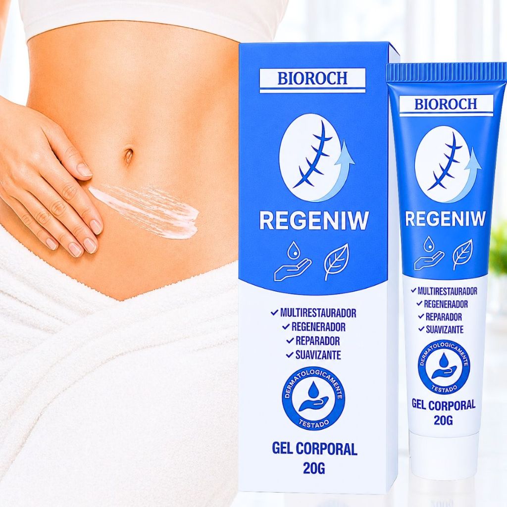 Regeniw Creme Redutor de Cicatrizes Estrias Suaviza e Uniformiza e Firma a Pele