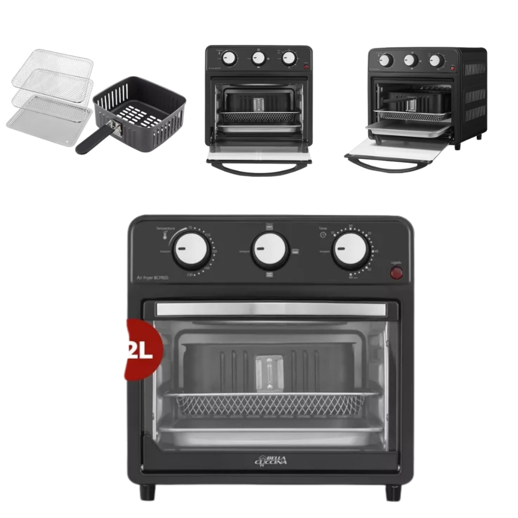 Fritaderia Air Fryer Oven Bella Cuccina 12L BCFR05 1500W 127v