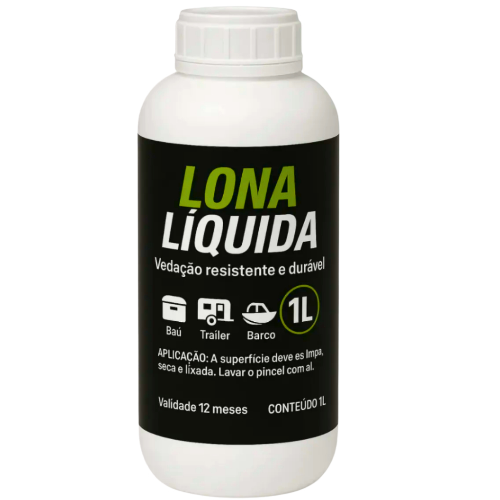 Lona Líquida 1L – Impermeabilização Profissional para Teto de Motorhome, Baú e Carretinha
