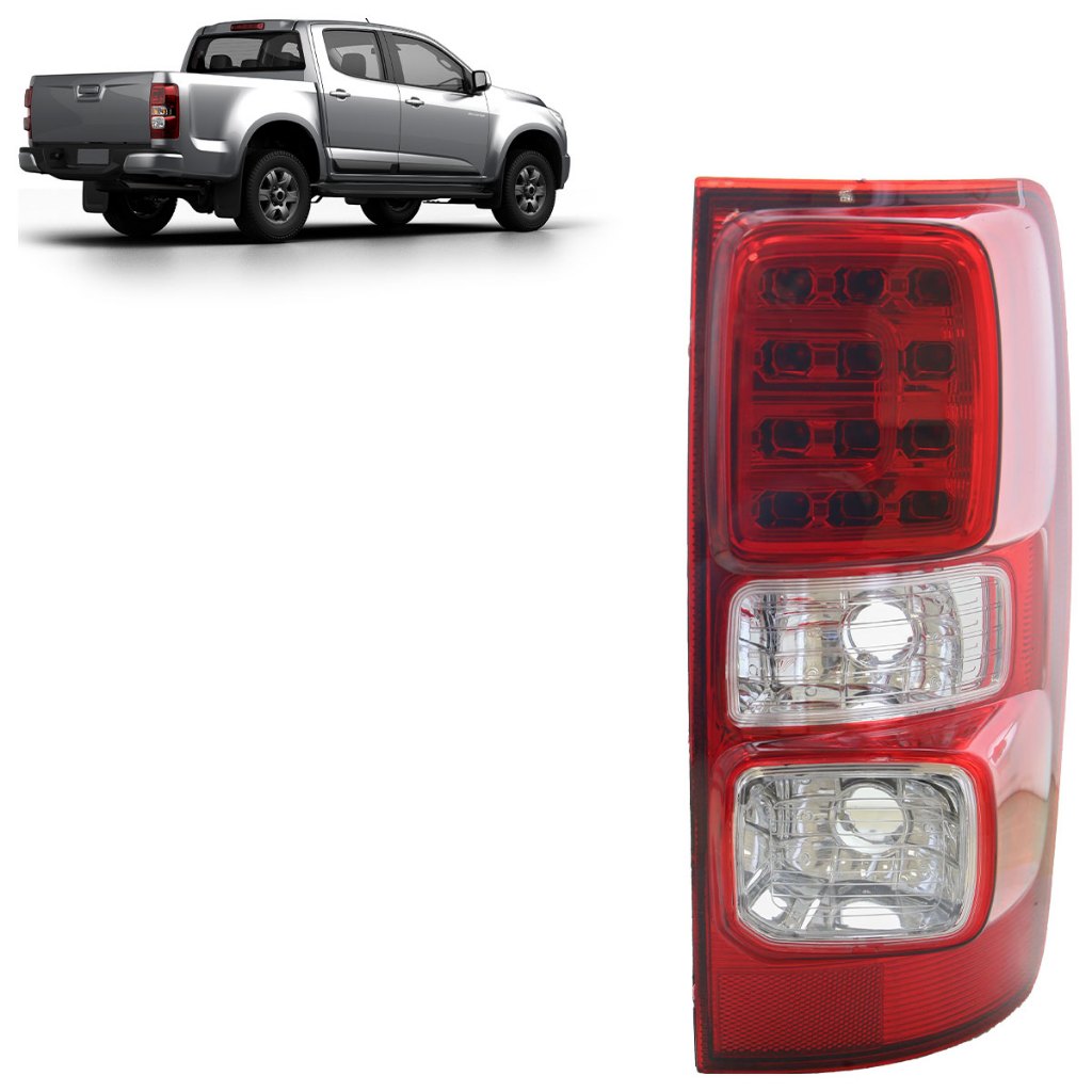 Lanterna Traseira S10 Ltz 2012 2013 2014 2015 2016 Bicolor Led Lente Lisa Acrilico