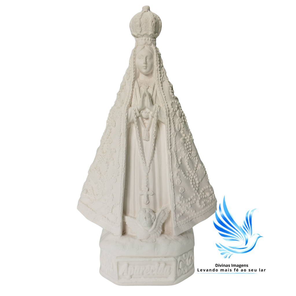 Imagem Nossa Senhora Aparecida Italiana 15cm Gesso Cru Retocado Personalização Devocional