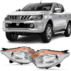 Par/Un Farol Dianteiro Triton 2017 2018 2019 2018 2020 2021 2022 2023 2024 2025 Pisca Ambar 1ª Linha Novo