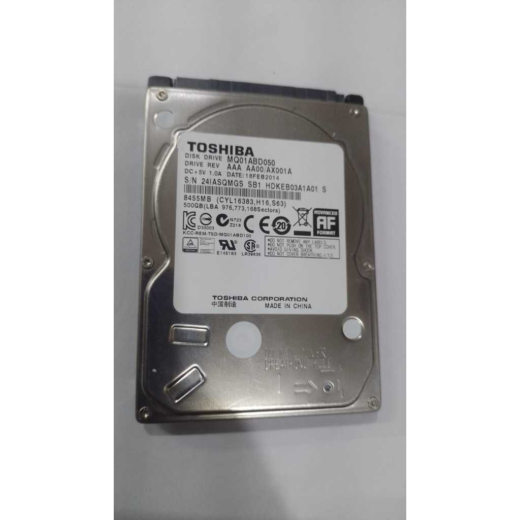 HD Interno Toshiba 500GB 2.5” SATA MQ01ABD050 5400RPM para Notebook e Desktop Slim
