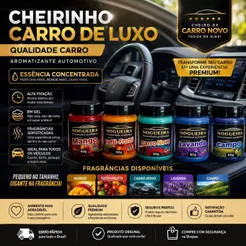Cheirinho Para Carro Veicular Automotivo Em Gel Concentrada 80g Aromatizante de Ambiente e Carro