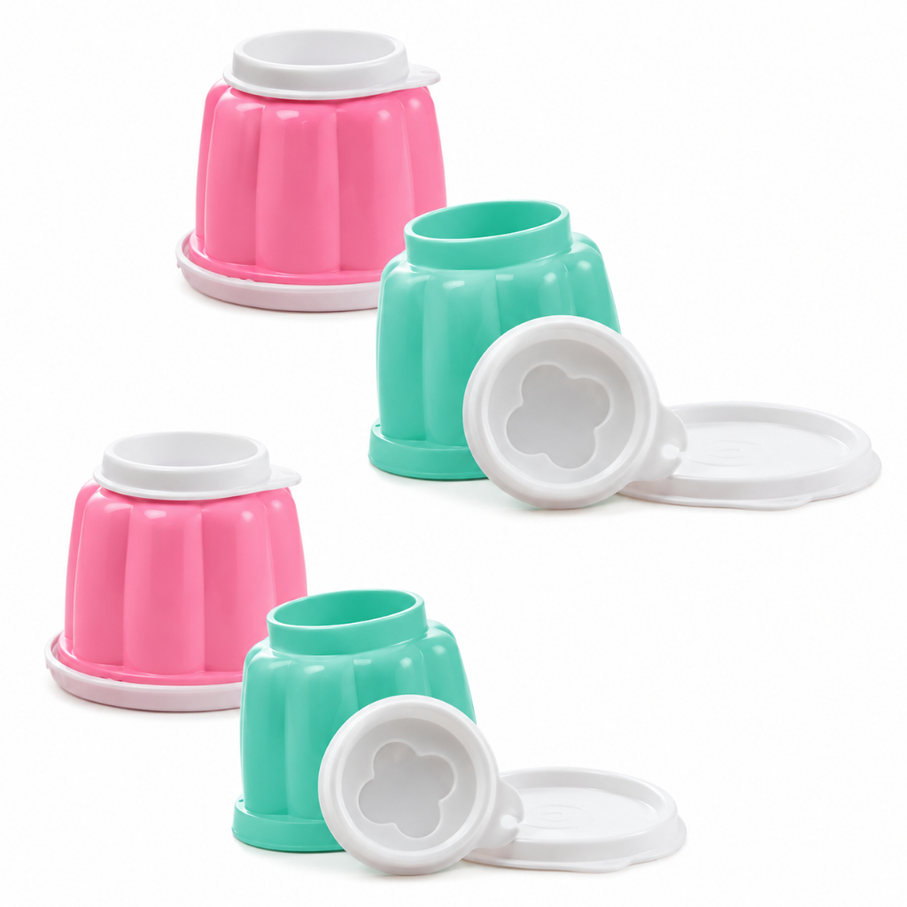 Mini Mágica Tupperware 125ml Forma para Sobremesa Pudim com Tampa