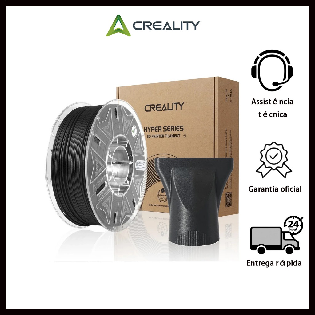 Creality Filamento PAHT-CF Nylon Pa Reforçado Fibra Carbono - 1.75MM -1KG