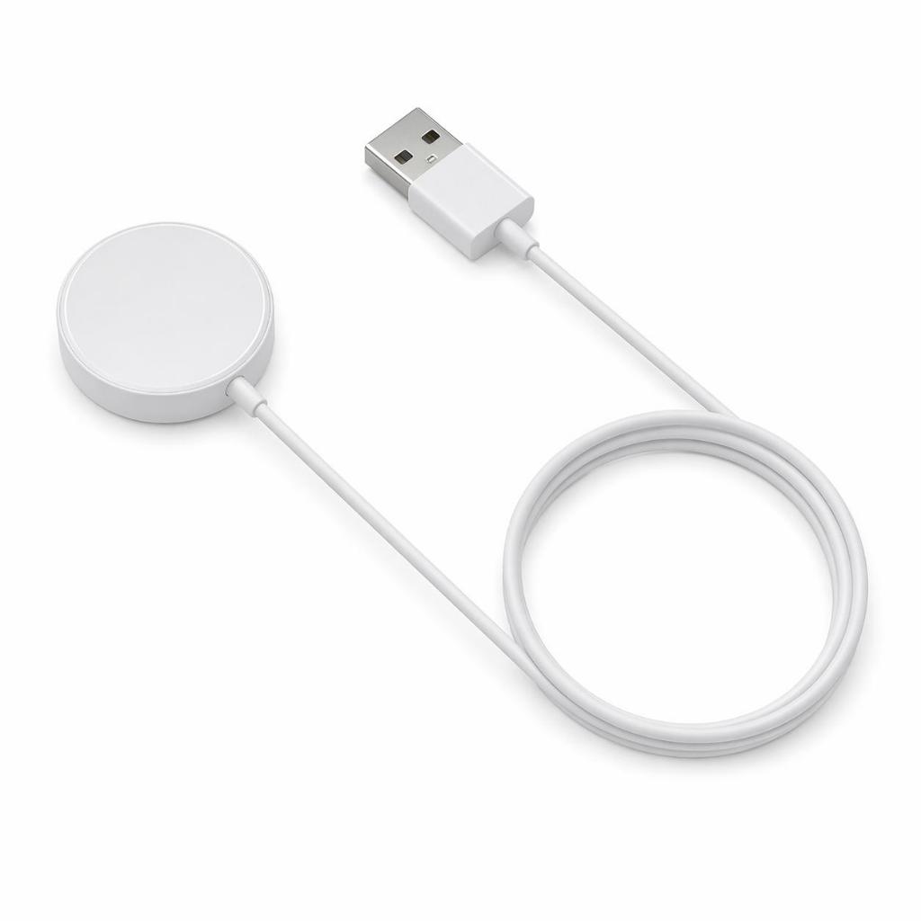 Carregador sem fio universal AURAFIT para smartwatches AM12/AM18/AM35/F39/G12/G6/ Trek , formato pequeno e redondo, USB