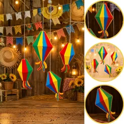 4 BALOES DECORATIVOS NOSSO ARRAIA 6028 IDEIA ( FESTA JUNINA 2026 )