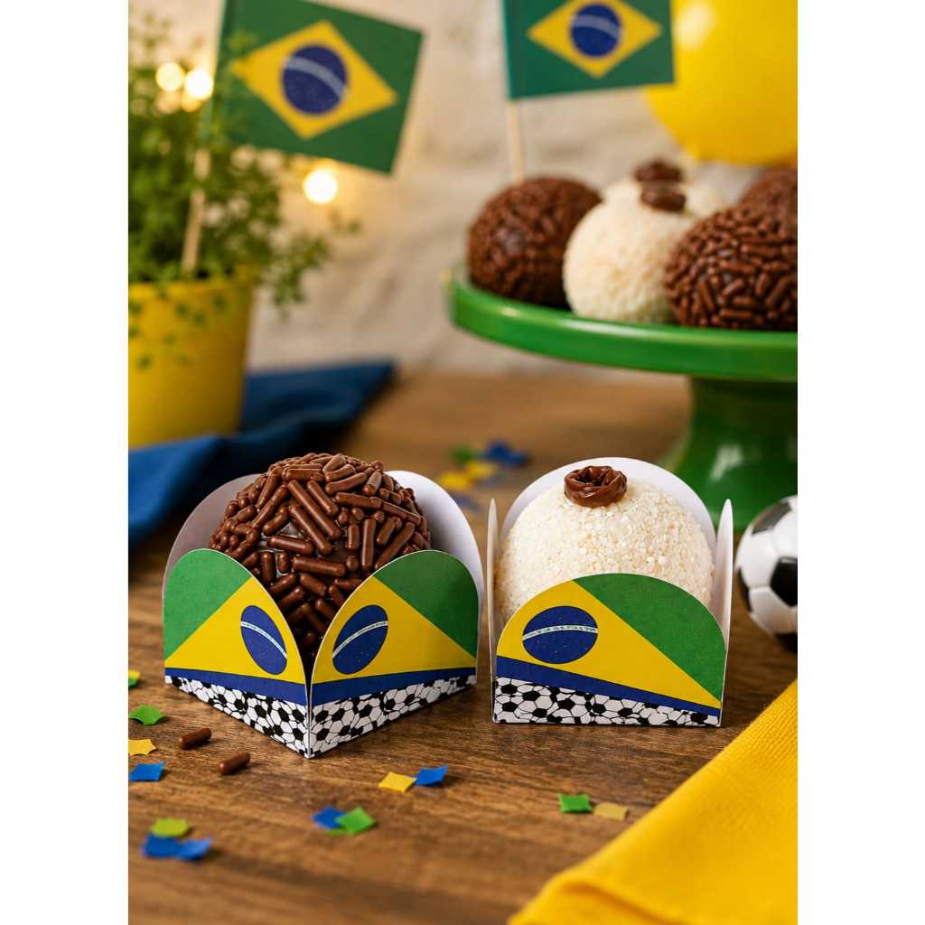 Forminhas para Doces Copa do Mundo Futebol Personalizadas Festa Infantil Tema Copa Decoração Aniversário Futebol Papel
