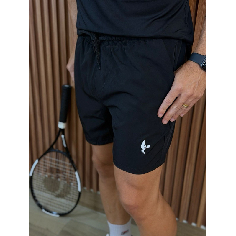 Shorts Masculino Para Jogar Tenis Academia Elastano Bermuda Esportiva Corrida Com Bolso Para Bolinha Confortavel Pro