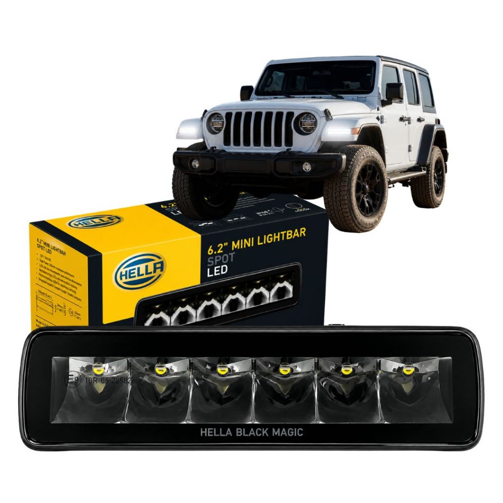 Farol Auxiliar Barra Led Longo Alcance Black Magic Spot Quadriciclo Jeep Utv Hella 1FB358176211