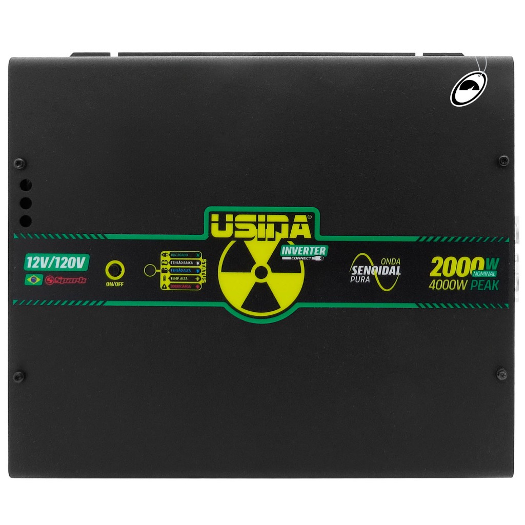 Inversor de Tensão Senoidal Usina Inverter Connect 2000W 12 Volts 120V