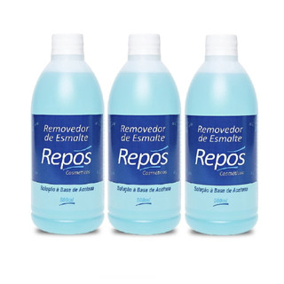 Repos Removedor Esmalte C/ Ac. 500ml Kit 3uni