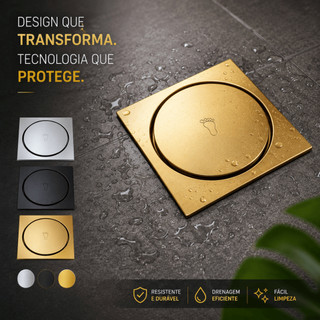 Ralo Inteligente Click Pop Up Smart Click Drain Stainless Steel Bathroom Floor Anti-Odor Seals 10x10