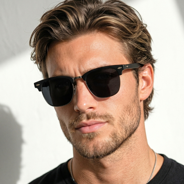 Óculos de Sol Lyon Preto Fosco Premium Steampunk uv400 Masculino Feminino Unissex - Cacife...