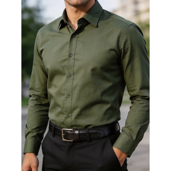 Camisa Social Manga Longa Slim Fit Lisa Confortável Casual Elegante