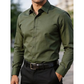 Camisa Social Manga Longa Slim Fit Lisa Confortável Casual Elegante
