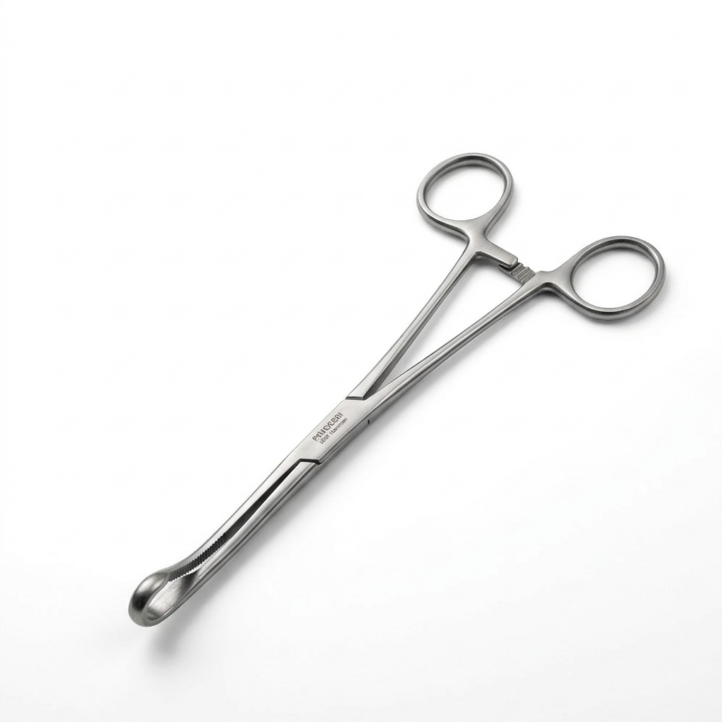 Pinça Foerster  Assepsia Reta  Boca Lisa 18Cm Aço Inoxidável Autoclavável