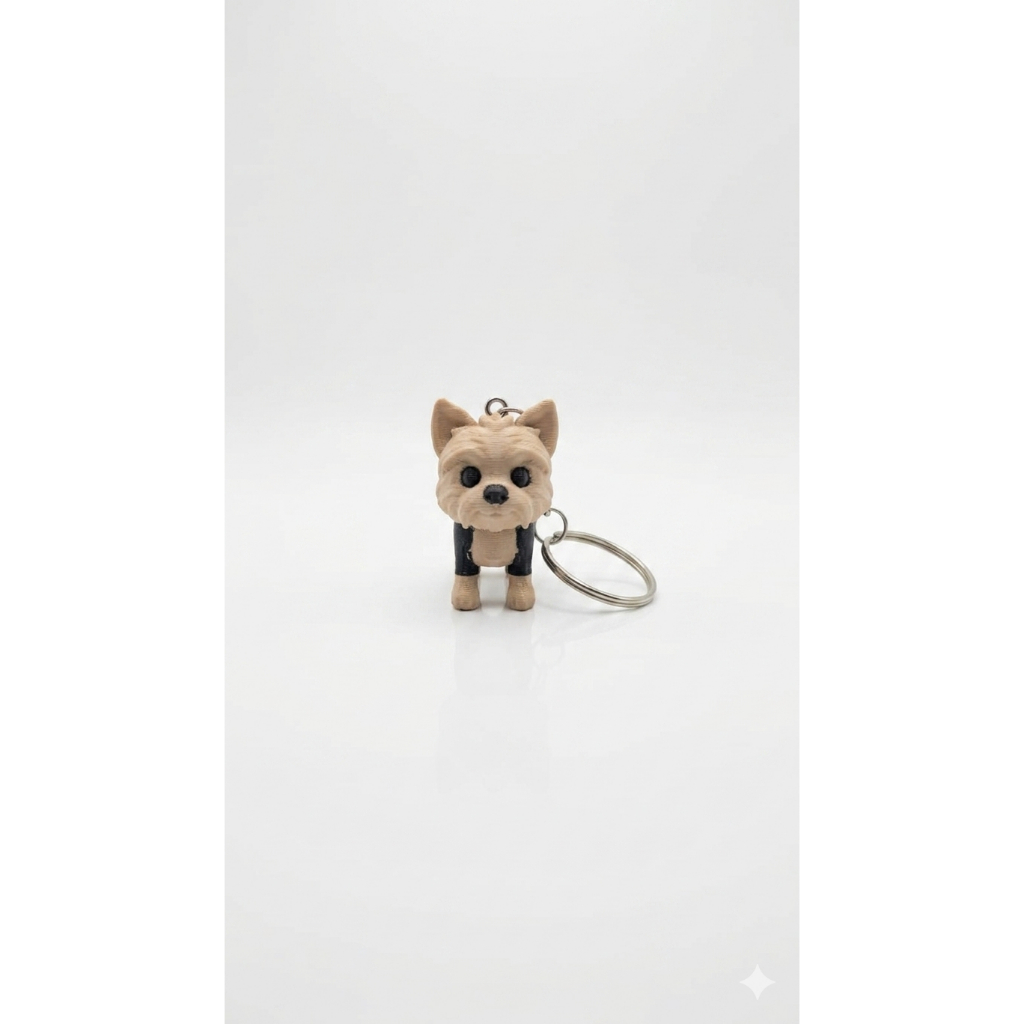 Chaveiro Pet Yorkshire em impressão 3D.