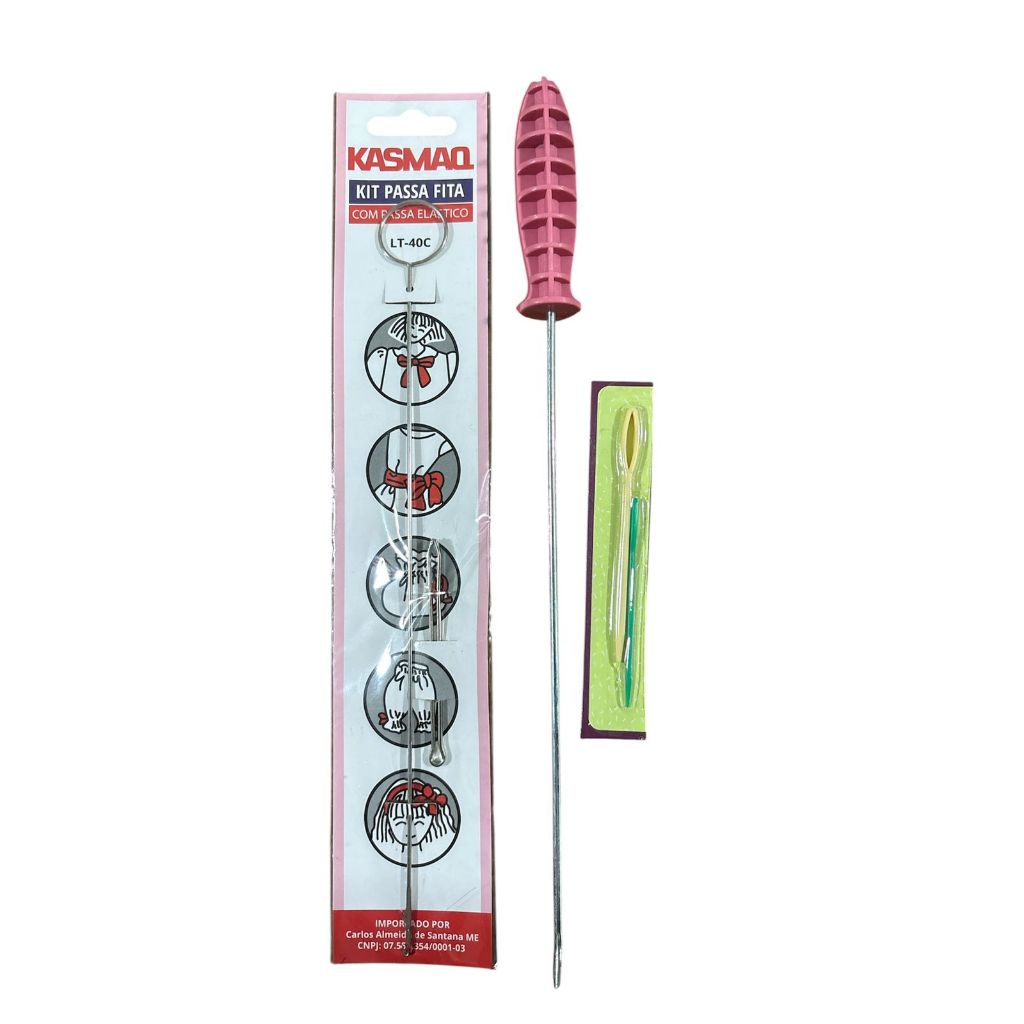 Kit enchedor de plumante (boneca)+ passa fita+vira boneca+brinde agulha tapestry