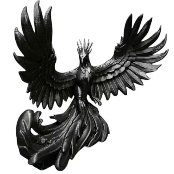 Estátua fênix ave mitológica Escultura Decorativa Geek Impressão 3D Luxo Colecionável