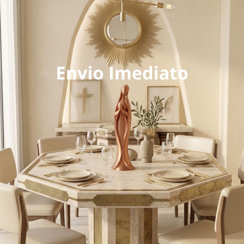 Estatua Nossa Senhora Aparecida Minimalista Imagem Religiosa Enfeite Decorativo Altar Sala Quarto