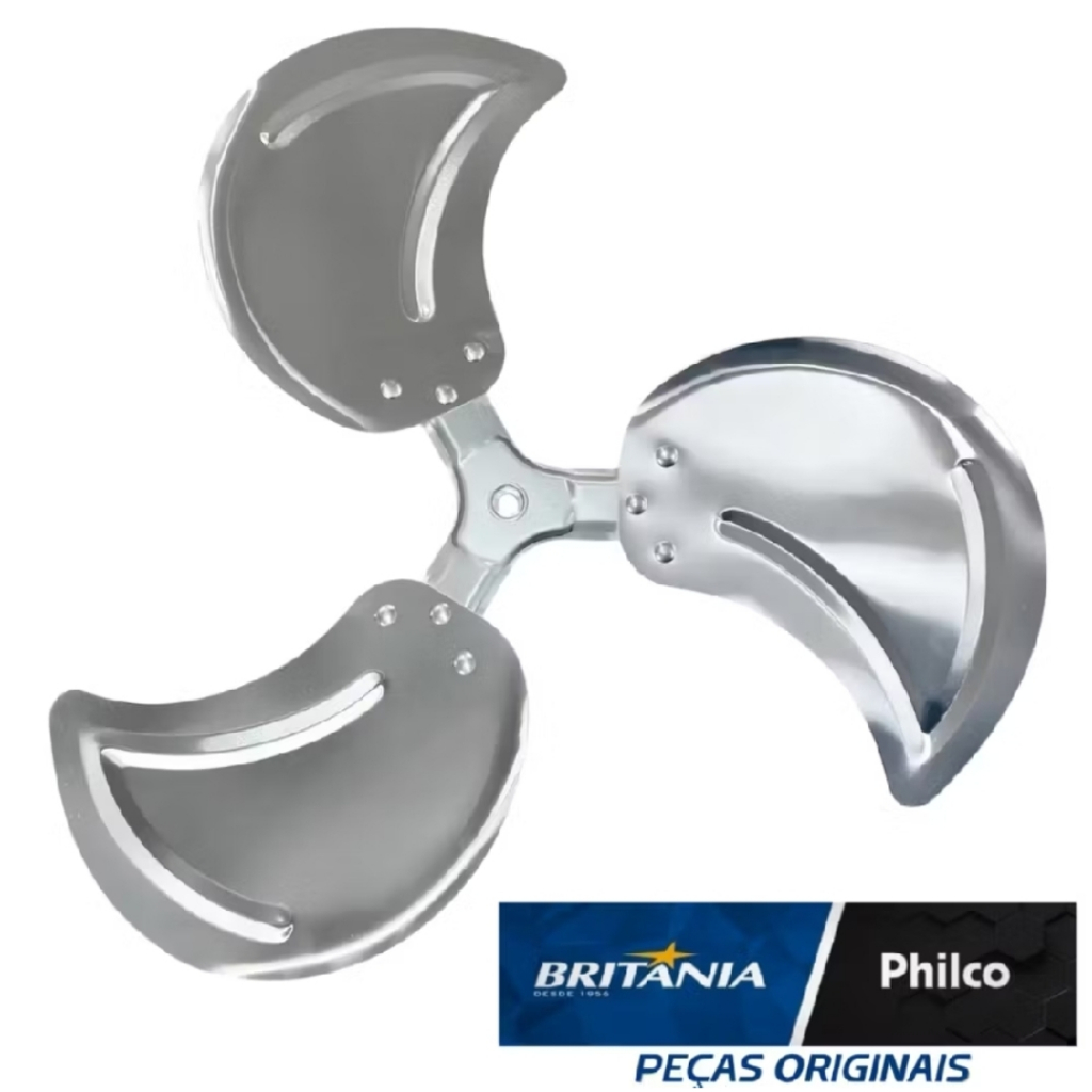 Hélice Original de Metal Circulador de ar Britânia C50 Turbo ORIGINAL