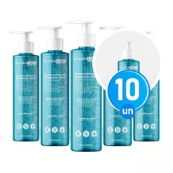 Kit 10 Espuma Cremosa de Limpeza Facial 240ml Hidratação e Maciez da Pele Com Aloe Vera Dermachem