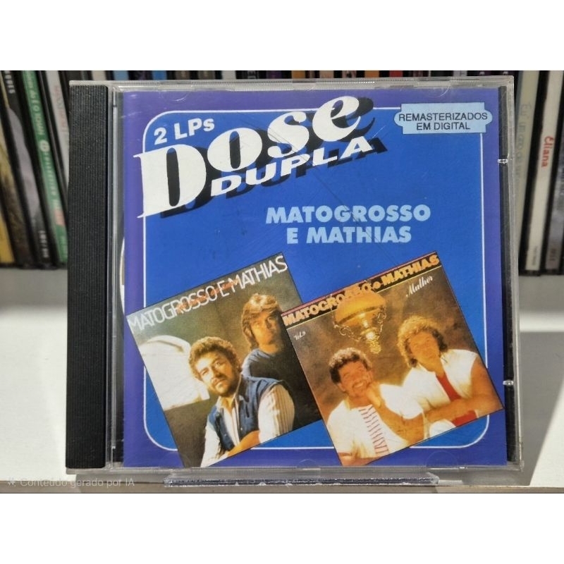 CD MATOGROSSO E MATHIAS - 2 LP'S DOSE DUPLA  - REMASTERIZADO  - ORIGINAL  - SERTANEJO RAIZ