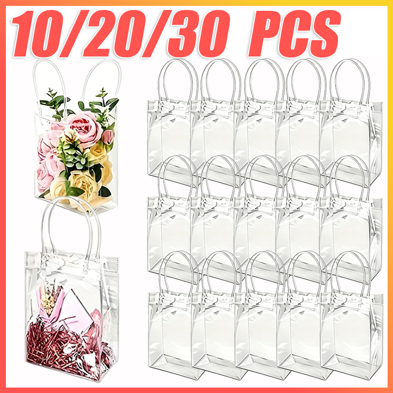 10/20/30 PCS gift bags souvenir clear plastic reusable party and beach bag