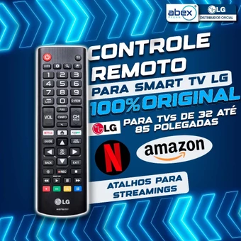 Controle TV LG Smart Original 32 43 49 50 55 65 70 Polegadas AKB75095315 AKB75675304 Netflix Amazon
