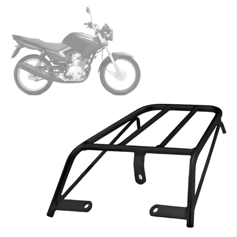 Bagageiro Traseiro Yamaha YBR 125 2000 a 2008 Preto Tubular Reforçado