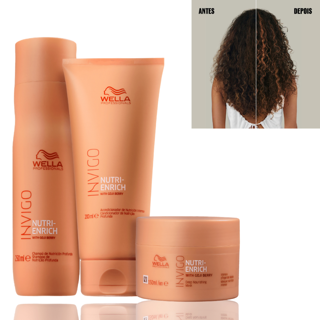 Kit Wella Professionals Invigo Nutri-enrich Shampoo 250ml, Condicionador 200ml E Mascara 150g