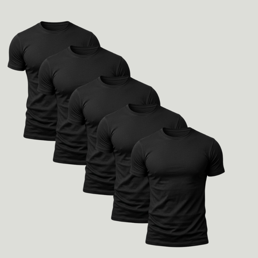 Kit 5 Camisetas Uniforme Malha Fria PV
