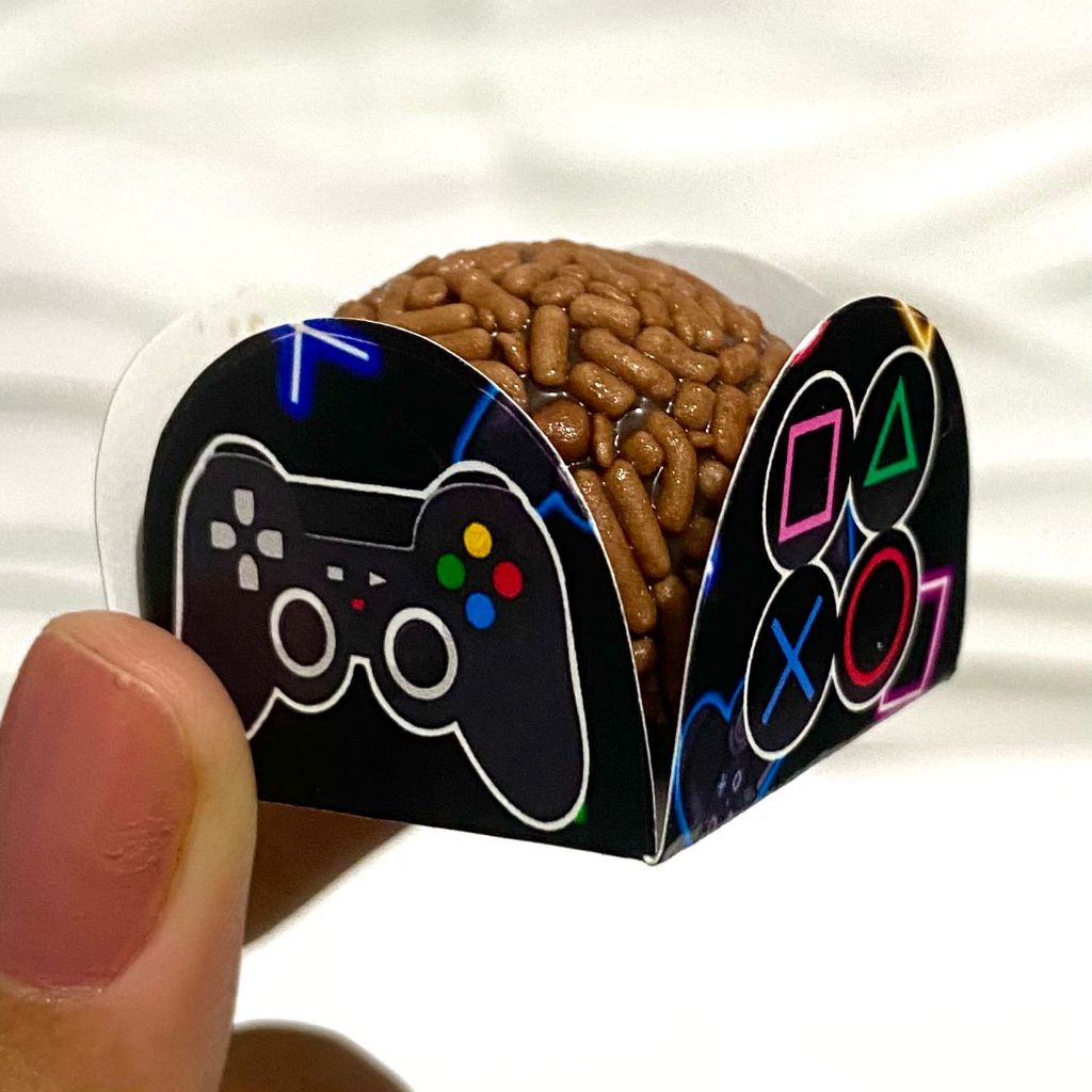 Forminha para Doces Video Game | Porta Brigadeiro e Beijinho | Personalizado Festa Infantil
