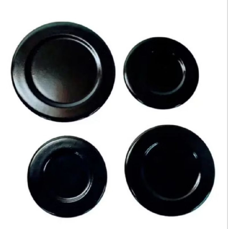 Tampinhas Fogão Dako Supreme Titan 4 Bocas Kit 4 Peças Pretas Compatível