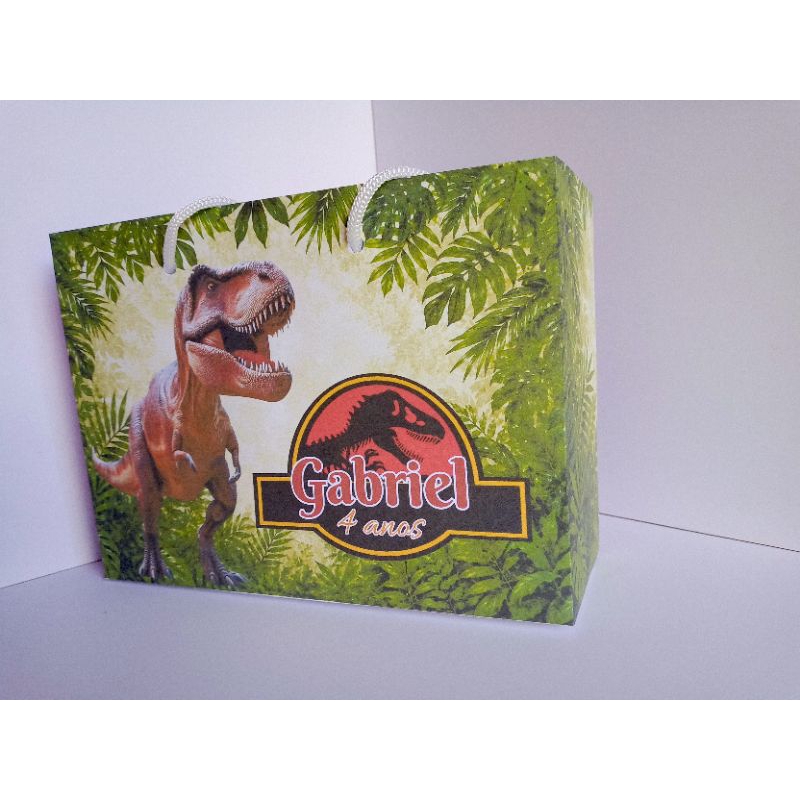 Sacolinha Jurassic Park | Dinossauros Personalizada | Lembrancinha | Mimos | Aniversário Festa infantil