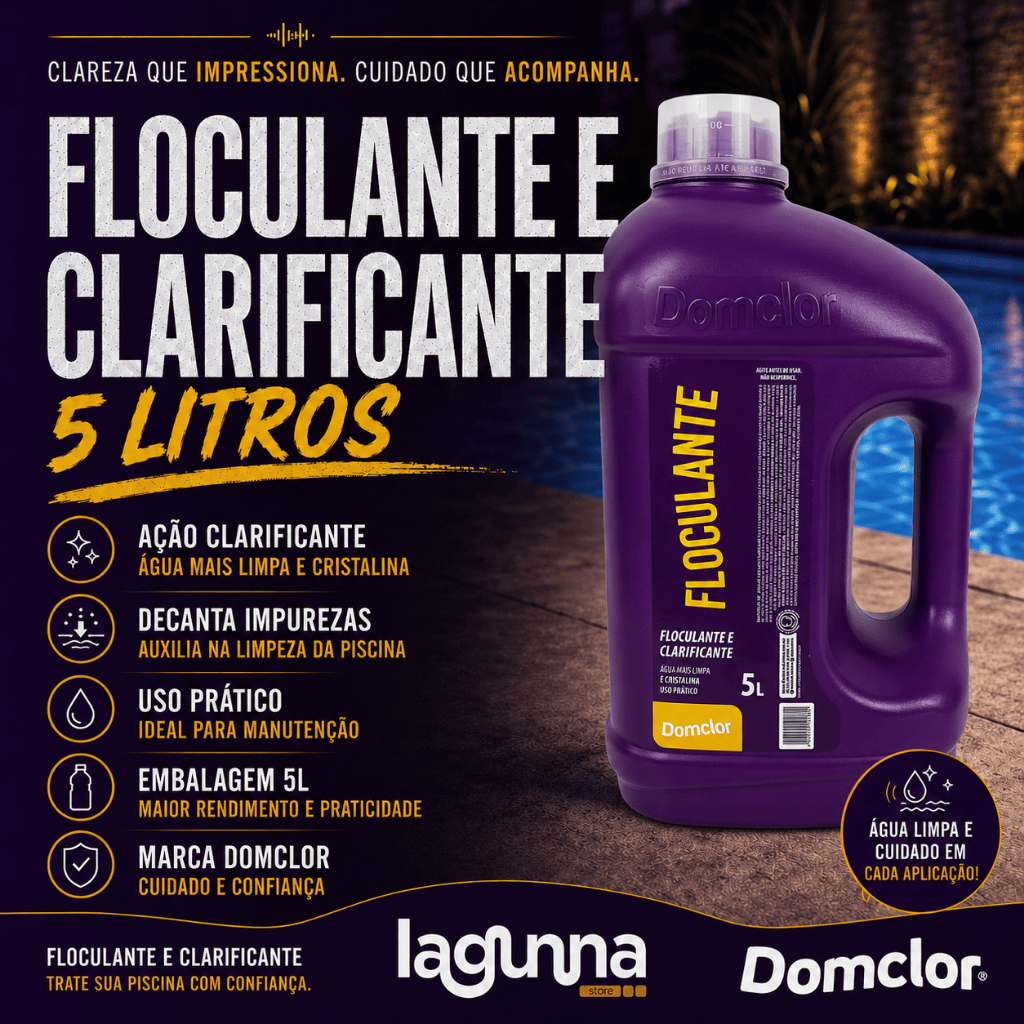 Floculante e Clarificante Domclor Decantador para Piscinas - 5 Litros
