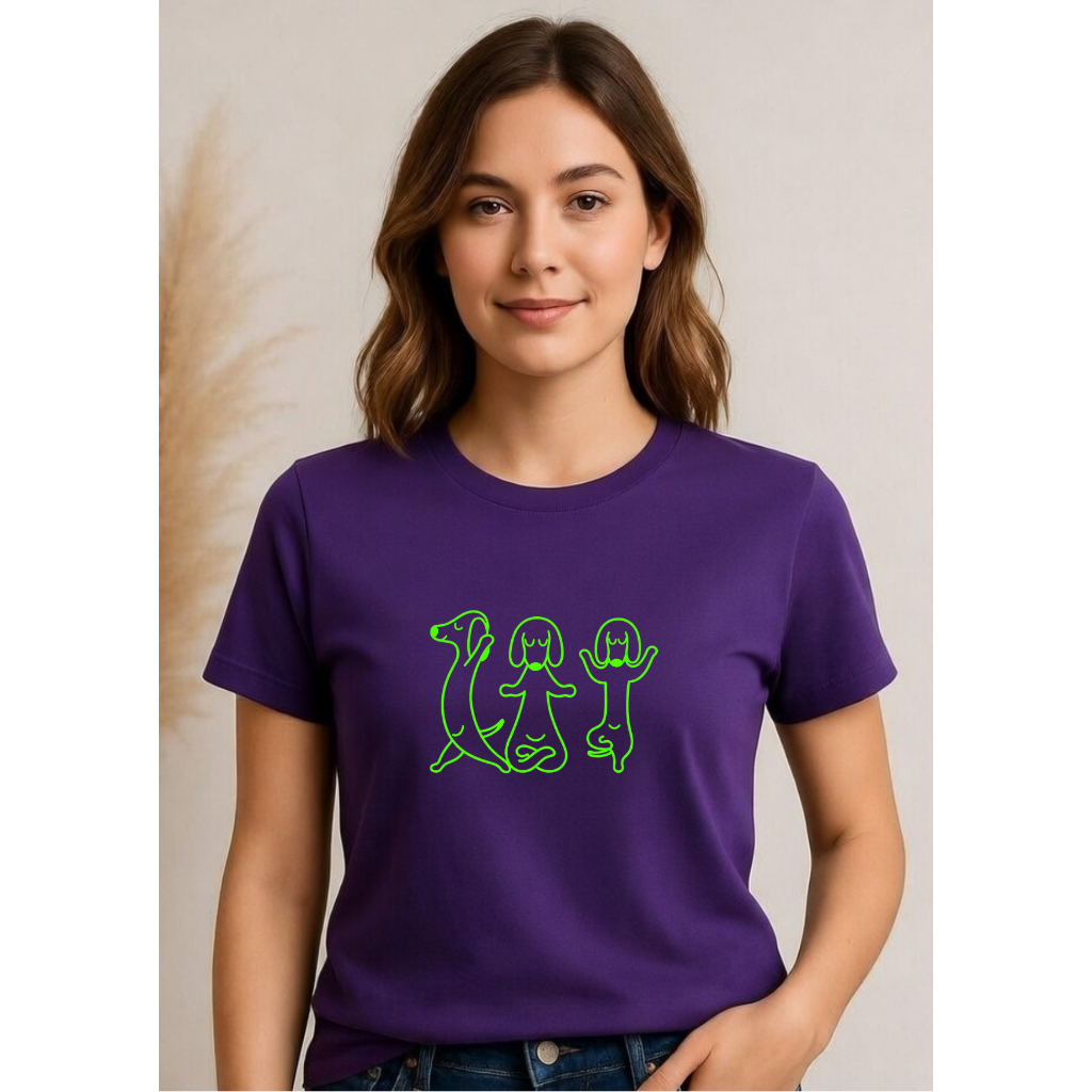 Camiseta Academia Treino Pilates Ioga Petz Dog Cachorro Animais Cores Variadas 100% Algodão Feminina Masculina Unissex