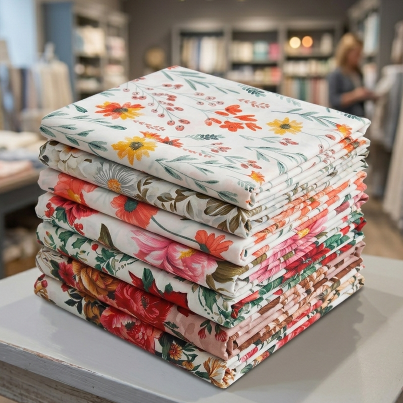 Percal Flex Estampado por metro -1m x 2,55m- Toque macio, cores vivas e não amassa! Ideal para sua cama e decor.