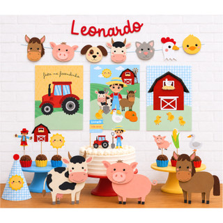 KIT FESTA FAZENDINHA, SÓ UM BOLINHO, MESVERSÁRIO, LEMBRANCINHA, FESTA ANIMAIS