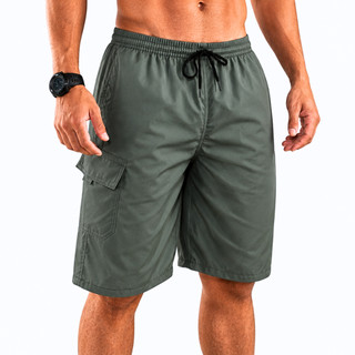 Bermuda Masculina Cargo Short Masculino Brim Sarja Premium Conforto Bolso Lateral Short Casual Resistente Algodão