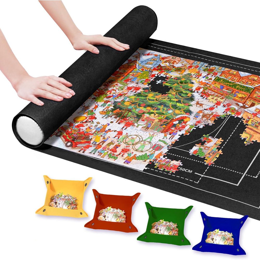 Porta Puzzle Tapete Suporte Dobrável P/ Montagem Quebra-cabeça até 3000 Peças