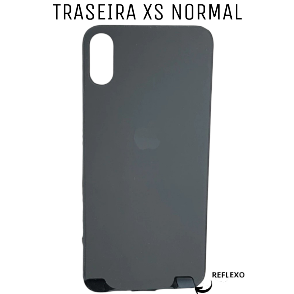 Tampa Traseira Para Iphone XS Normal Maçã Não Refletivo Maçã Não Espelhada Rose e Cinza Escuro