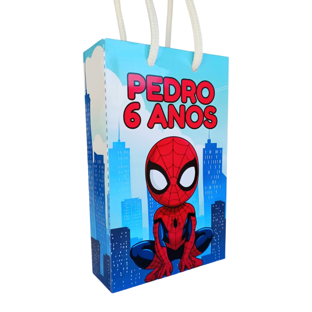 Sacolinha Surpresa Homem Aranha I Sacolinha para Lembrancinha de Aniversário Homem Aranha I Bolsinha de Festa Infantil