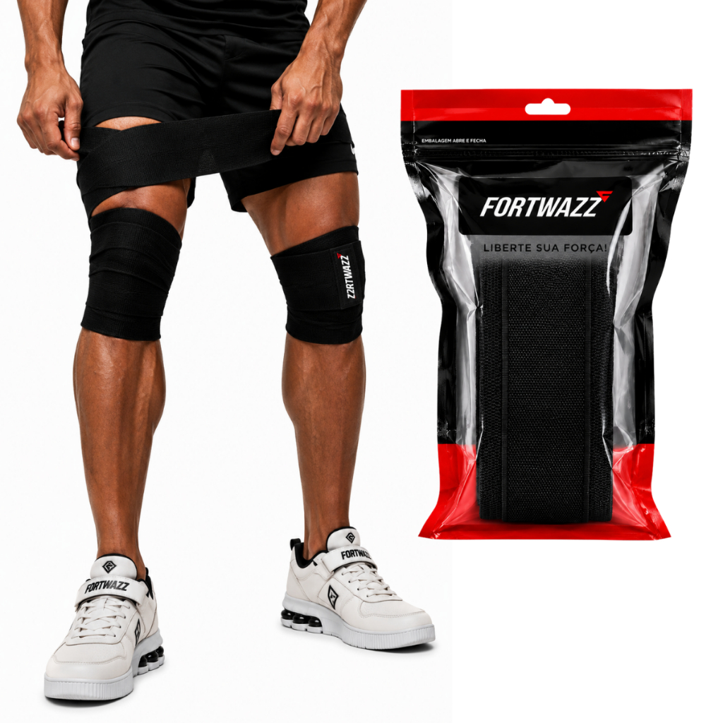 Par Faixa Joelho Joelheira Agachamento Legpress Musculação Alta Compressão e Durabilidade