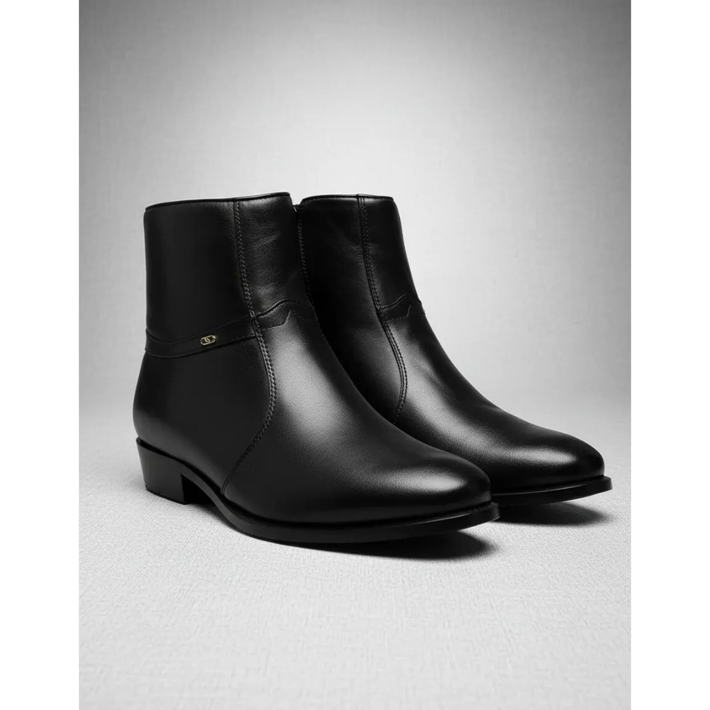 Bota Di Ferutti Social Masculina Botina Cano Alto Em Couro de Carneiro 210