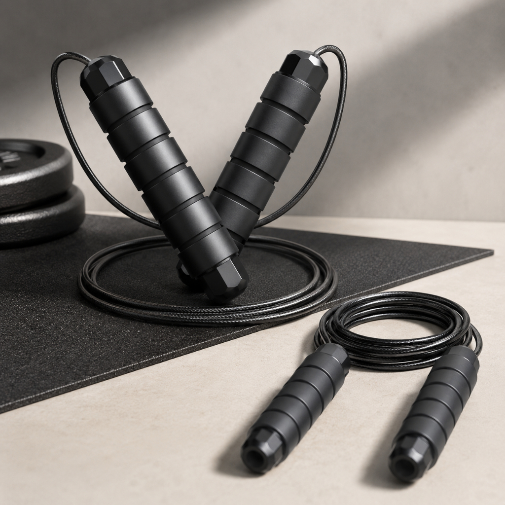 Corda De Pular Speed Rope Rolamento 3m Fitness Treino Preto