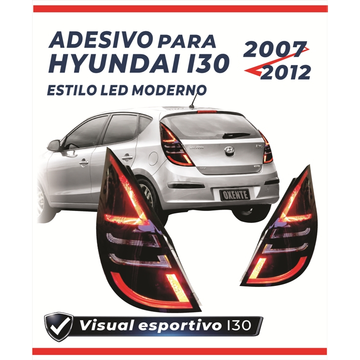 Aplique Mascara Negra Lanterna Traseira I30 2007-2012