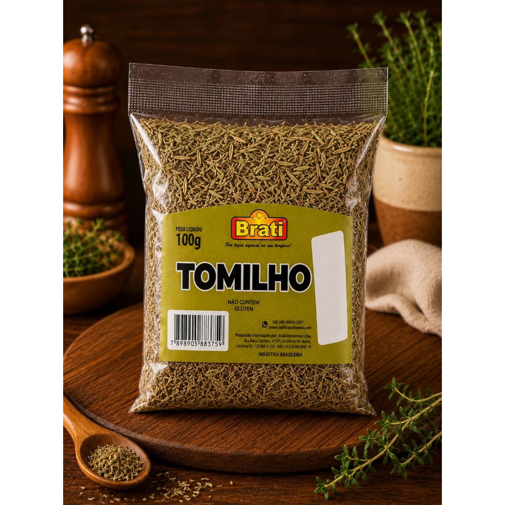 Tomilho Desidratado | 100g | 250g | 500g | 1kg - Brati